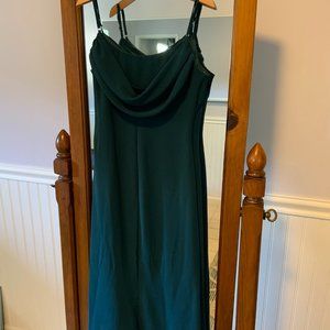 Emerald Green Cowl Neck Maxi Dress from Lulu's Size 0 Worn Once!